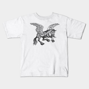 Vintage Pegasus Cartoon Kids T-Shirt